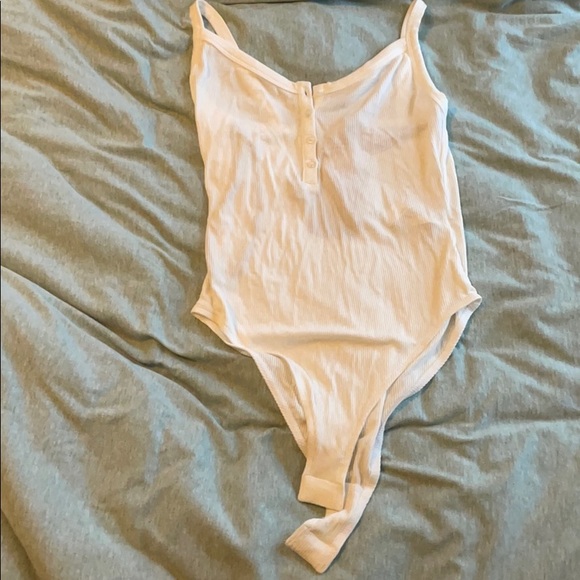 Forever 21 Tops - NWT White ribbed knit bodysuit